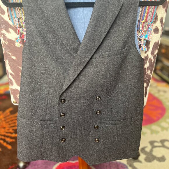 Massimo Dutti Double Breasted Vest/Waistcoat - Brand New - Picture 3 of 7
